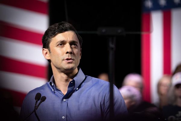 US senator Jon Ossoff condemns Trump as ‘draft-dodging, crook president’