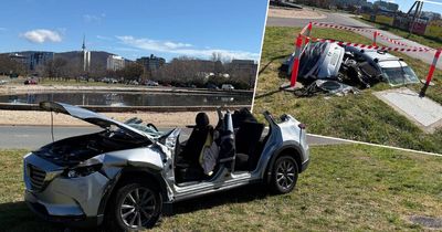 Drivers rescued from cars after peak hour crash at one of Canberra's worst roundabouts