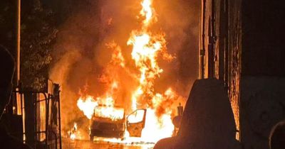 Homes 'shake' after van 'explodes' near M8 in Scottish city centre