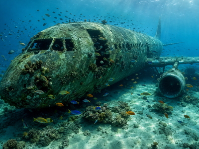 In 2016, Turkey deliberately sank an entire Airbus A300, turning a passenger jet into an artificial reef, 75 feet below the surface