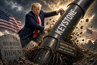 Trump Truth Social AI post hints at future of Keystone XL oil pipeline