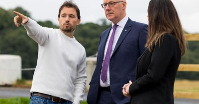 John Swinney hails 'vital work' of charity in visit to homelessness village