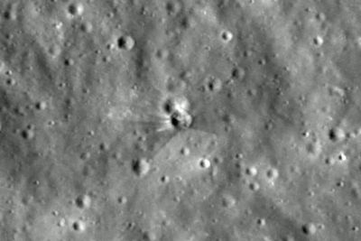 Crater left by SpaceX rocket after it crashed into the moon at 5,400mph seen in new images