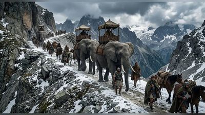 In 218 BCE, Hannibal crossed the Alps with 37 war elephants, 7,000 horses and 40,000 men. 2,244 years later, models show the elephants may have lost just 4% of their fat reserves on the most efficient route