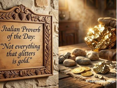 Italian Proverb of the Day: “Not everything that glitters is gold.” A timeless lesson on appearances