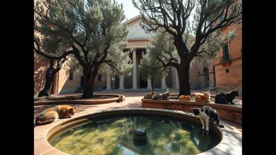 Julius Caesar's political fate was decided in a historic compound, centuries later hidden cloister adjacent to basilica in Rome remains mysterious