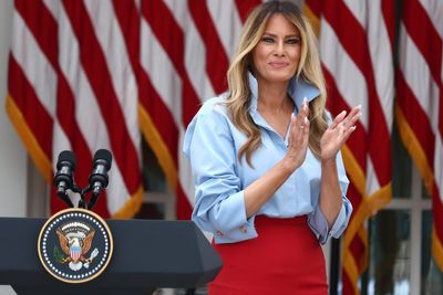 Melania Trump kicks off first public appearance in a month with tongue-in-cheek joke about her absence