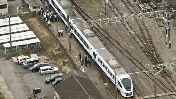Express train kills 4 workers carrying out weed-control work on tracks in Japan