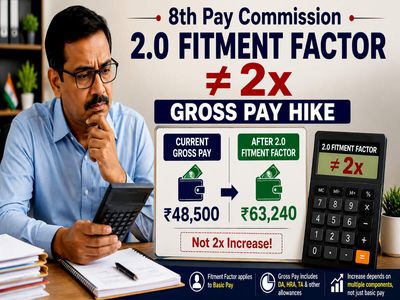 8th Pay Commission fitment factor: Does 2.0 fitment factor mean 2x gross pay hike for Level 1-18 employees?