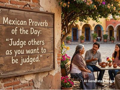Mexican Proverb of the Day: “Judge others as you want to be judged.” A timeless lesson on fairness