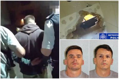 Moment burglary gang busted by police trying to tunnel way into London jewellery shop