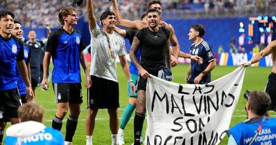 Argentina fined over Falklands World Cup banner during England semi-final