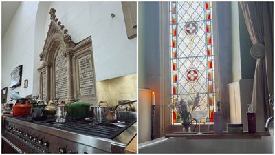 A couple bought a £490,000 renovated 19th-century church near Bristol despite a 'haunted' crypt, hearing whistling and footsteps and finding tombstones, but still call it a dream home