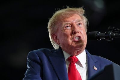 Trump unfazed as protester interrupts rally for Darline Graham