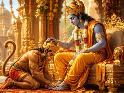 Why Does Hanuman Ji Sit at Lord Rama’s Feet? The Spiritual Meaning