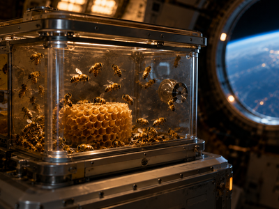 In 1984, NASA sent about 3,300 honeybees into space to test comb-building without gravity; the colony built about 31 square inches of honeycomb