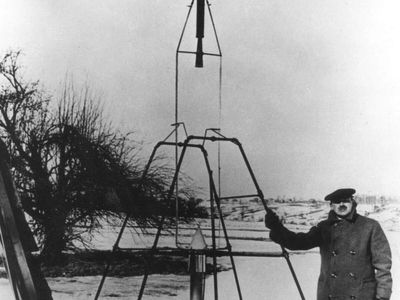 In 1926, Robert Goddard launched the first liquid-fuel rocket from a snowy Massachusetts field; 35 years later, NASA formally dedicated Goddard Space Flight Center