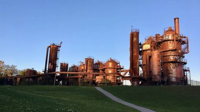 In 1984, Washington began capping the Seattle landfill under Gas Works Park; decades later, herons nested beside rusting towers on the old coal gas plant