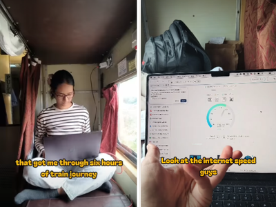 Working from a moving train: Woman shares 6-hour India journey setup with 3 SIM cards and extra phone