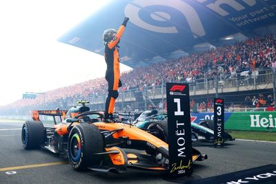 F1 Dutch GP: Lando Norris beats Kimi Antonelli from pole as Max Verstappen crashes out