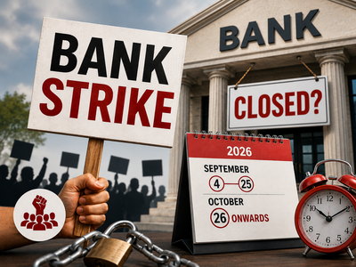 Bank strike dates 2026: Bank unions announce all-India strikes in September, indefinite strike from October 26; know why