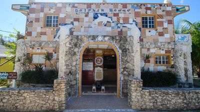 In 1993, a Bahamas artist began covering his home with shells, bottles, coins and tiles; decades later it became a giant dolphin-themed museum