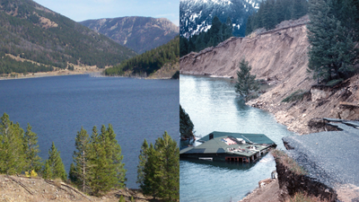 In 1959, a 7.3 quake hurled a landslide across Montana’s Madison River: 67 years later Earthquake Lake still floods the valley west of Yellowstone