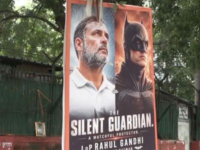 Rahul Gandhi posters as 'real-life Batman' put up outside Congress HQ