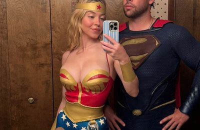 Sydney Sweeney and Scooter Braun show off their superhero sides