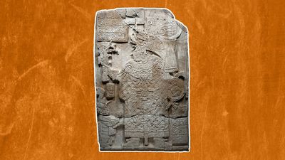 Front face of a stela: A 1,300-year-old carving of a powerful Maya 'Lady Supreme Warlord' that weighs over 1 ton