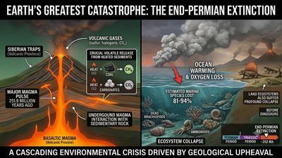 In 2017, USGS and MIT researchers dated a magma pulse to 251.9 million years ago. 9 years later, it links to Earth's worst extinction
