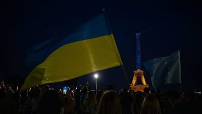 London and Paris landmarks light up for Ukraine’s Independence Day