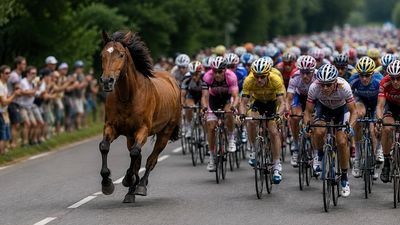 In 1997, a horse jumped a fence and joined one of France’s prestigious cycling races; it ran through the peloton and reached the front before leaving 20 kilometres from the finish