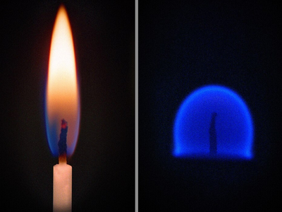 In 2012, NASA observed a fuel droplet continue burning invisibly in space after the visible flame went out, producing carbon monoxide and formaldehyde