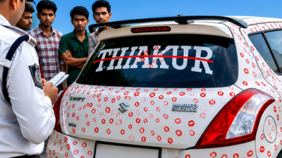 Man gets his girlfriend to cover his car in 3,400 lipstick kiss marks. Then the 4-hour-long stunt backfires in a very expensive way