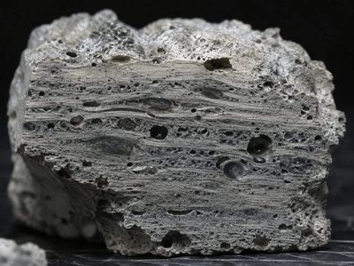 NASA mixed cement aboard the space station; it hardened with strange stripes and highly porous structures that may affect its strength