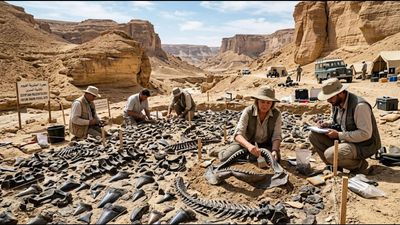 14 fossilised teeth found in Egypt’s ancient shark graveyard reveal five extinct species from the age of dinosaurs