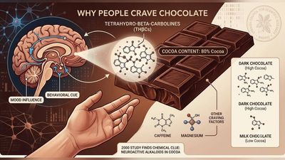 In 2000, a Spanish researcher found up to 7 micrograms of neuroactive alkaloids in every gram of chocolate. 26 years later, the finding still adds a chemical clue to the mystery of chocolate cravings