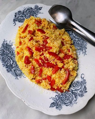 Rachel Roddy’s recipe for Richard Olney’s saffron and tomato rice