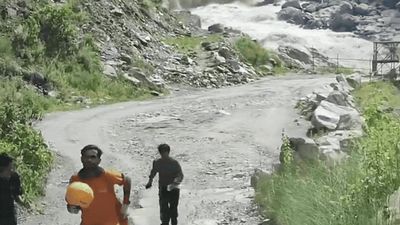 'OMG, OMG!' Villagers run for life as flash flood chases them after swallowing bridge - watch video