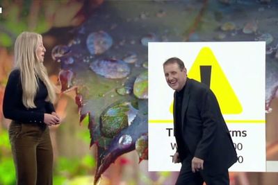Peter Kay gatecrashes live BBC weather report again leaving presenter in stitches