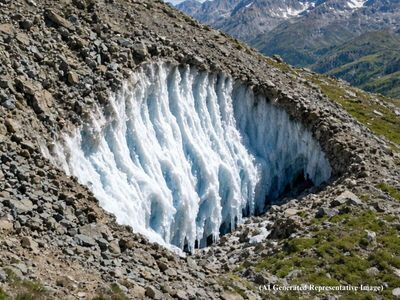 Utah's mountains have a hidden glacier that looks just like a pile of rocks from outside but actually contains frozen water as huge as Egypt's Great Pyramid inside