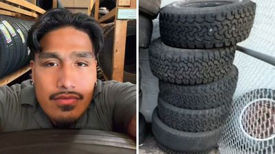 Dumpster Diver Finds Tires Thrown Out By Shop. Then He Sees What They Did To Them