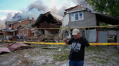 Russia’s overnight drone barrage ignites fires across Ukrainian cities