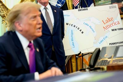 Trump signs order to change Lake Ontario into ‘Lake America’ as his fight with Canada spirals
