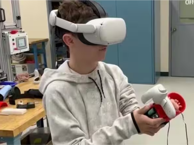 A New Hampshire eighth grader with underdeveloped fingers couldn't use a VR controller normally, so he invented his own adaptive device that lets him play