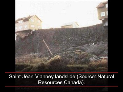 In 1971, liquefied clay swallowed dozens of homes in a Quebec village and killed 31 people; the surviving population was permanently relocated