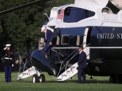 Trump’s Marine One chopper nearly hit a jet after White House construction caused radio glitch