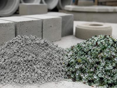 In a 2015 Deakin University study, crushed waste glass replaced 30% of concrete sand; after 28 days, the recycled mix was 6% stronger than conventional concrete