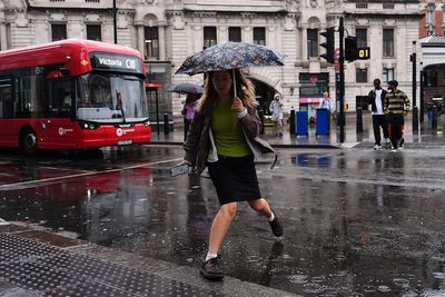 Yellow warning as thunderstorms could cause travel disruption and flooding
